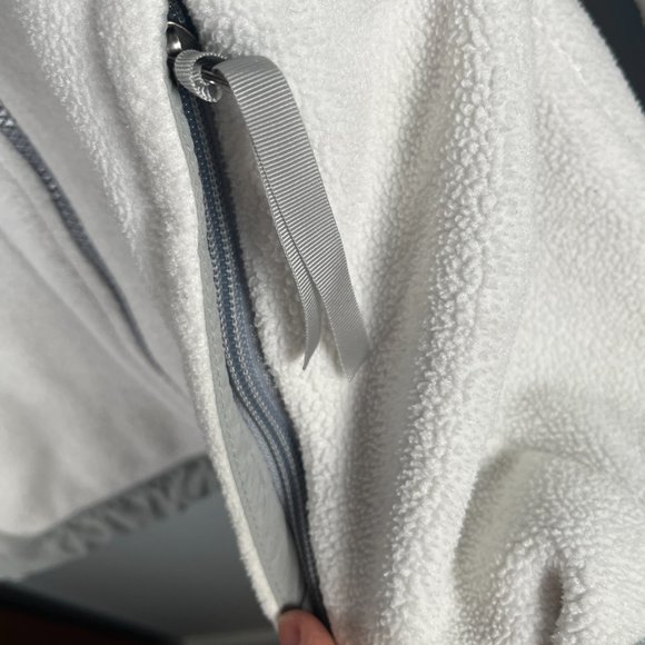 The North Face Denali Womens Jacket Size Medium White Gray Full Zip Fleece - Picture 5 of 15